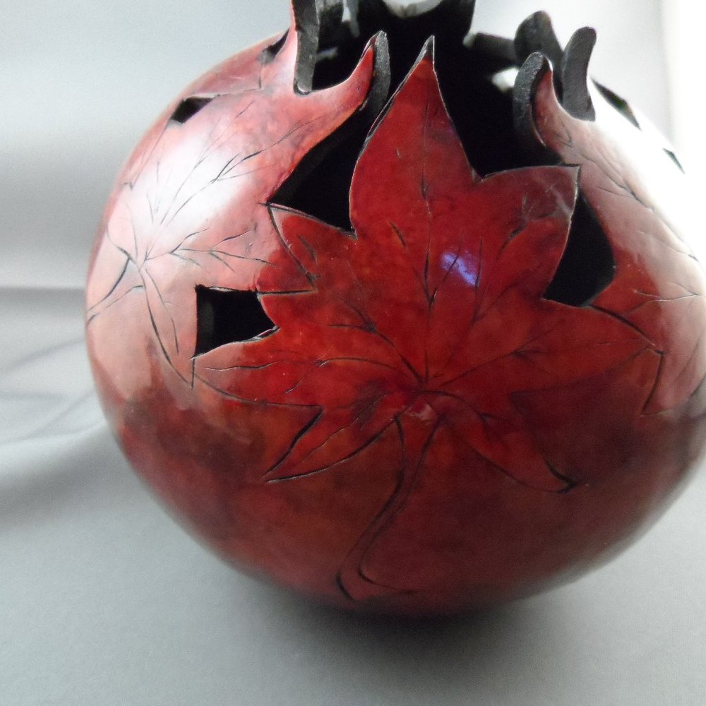 Hand Carved Gourd by Betty Wilson
